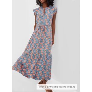 INDIA COLLECTION BY EMERSON FRY Cheateau Flower Frances 3 Frill Dress